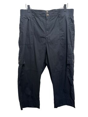 Pennington's Black Cotton Capri Pants Size 14